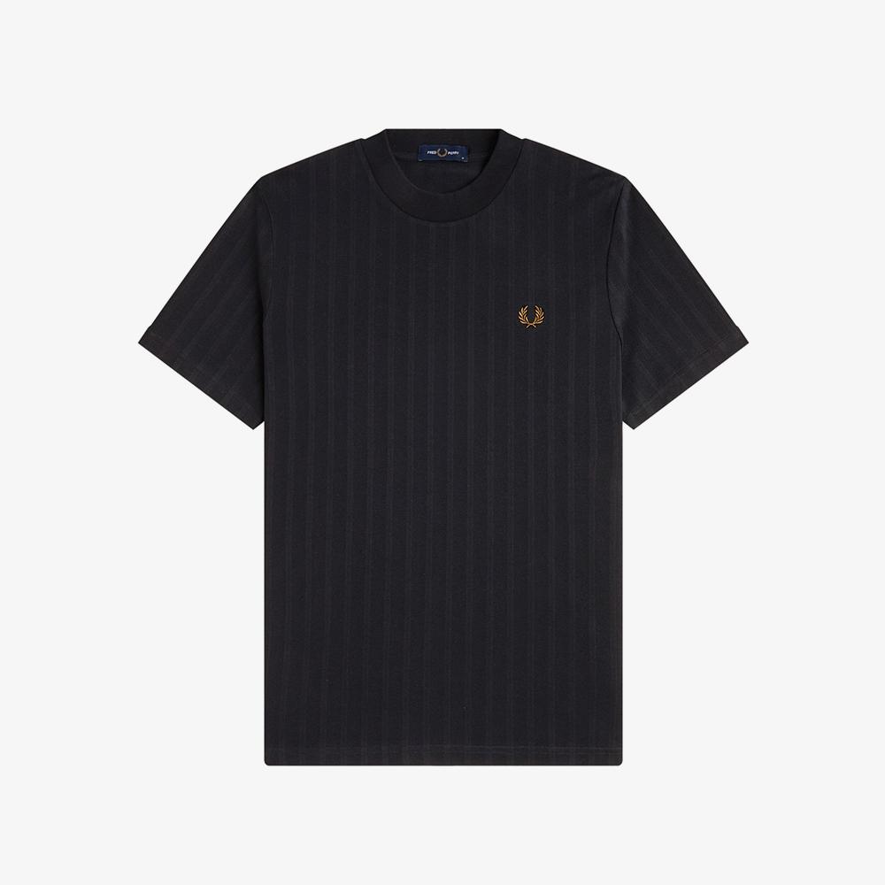 FRED PERRY [Sharp] Pique Stripe T-Shirt - Black Afpm2612392-102