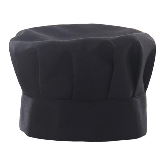 Поварской колпак унисекс для кухни, колпак для ресторана отеля, плиссированный дизайн, однотонный рабочий колпак официанта-повара, шляпа-гриб