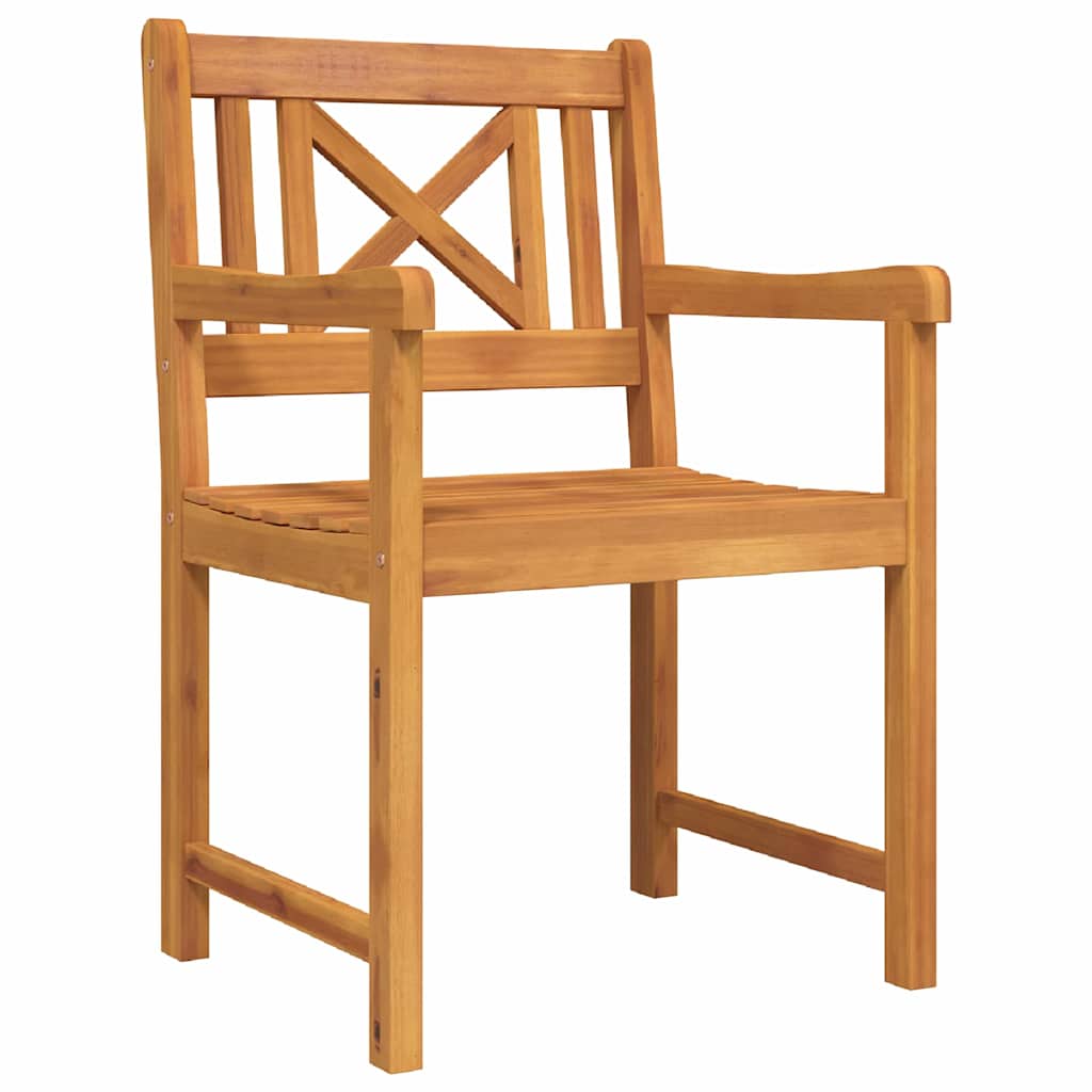 Garden Dining Set 7 pcs. 6 Seater Brown Solid Acacia Wood
