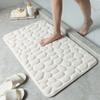 Non-slip Bath Mat Water Absorption Cobblestone Embossed Durable Bathtub  Bathroom
