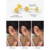 [ChicSilver] ball piercing ladies Leave it on gold k18 gold round ball earrings 3mm simple accessories