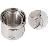 Camping Campfire Mug with Handle, Folding Big Stainless Steel Cup 4 Piece Set