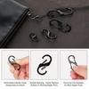 10Pcs Carabiner Zipper Clips Dual Spring S Carabiner Zipper Pull Locks Double-Ended Buckle