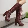 Women's High-heeled Short Boots Autumn and Winter New Waterproof Table Thick-heeled Large-size Versatile Short Boots