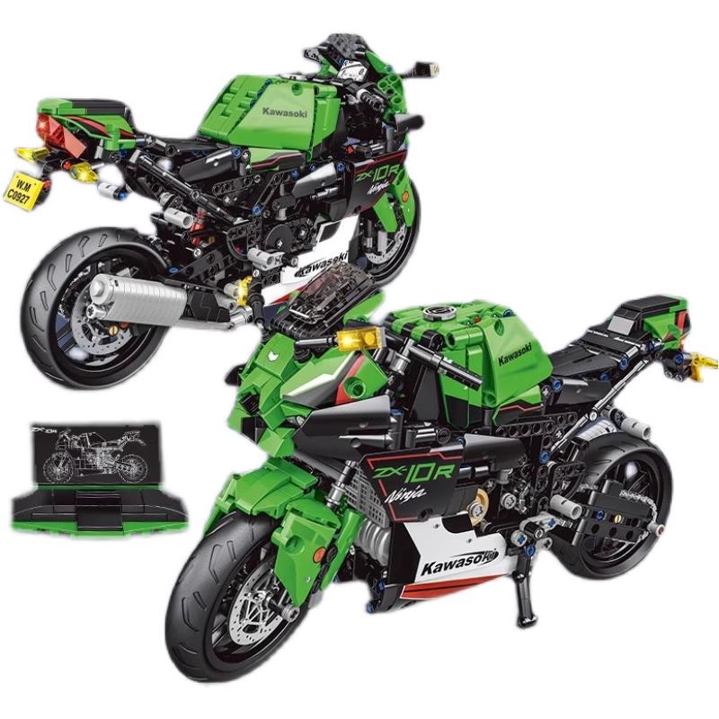 Технический ZX-10R Мотоцикл Модель Автомобиля Строительные Блоки Кирпичи MOC Городской Гоночный Мотоцикл Игрушки Подарки Для Детей 1005Шт