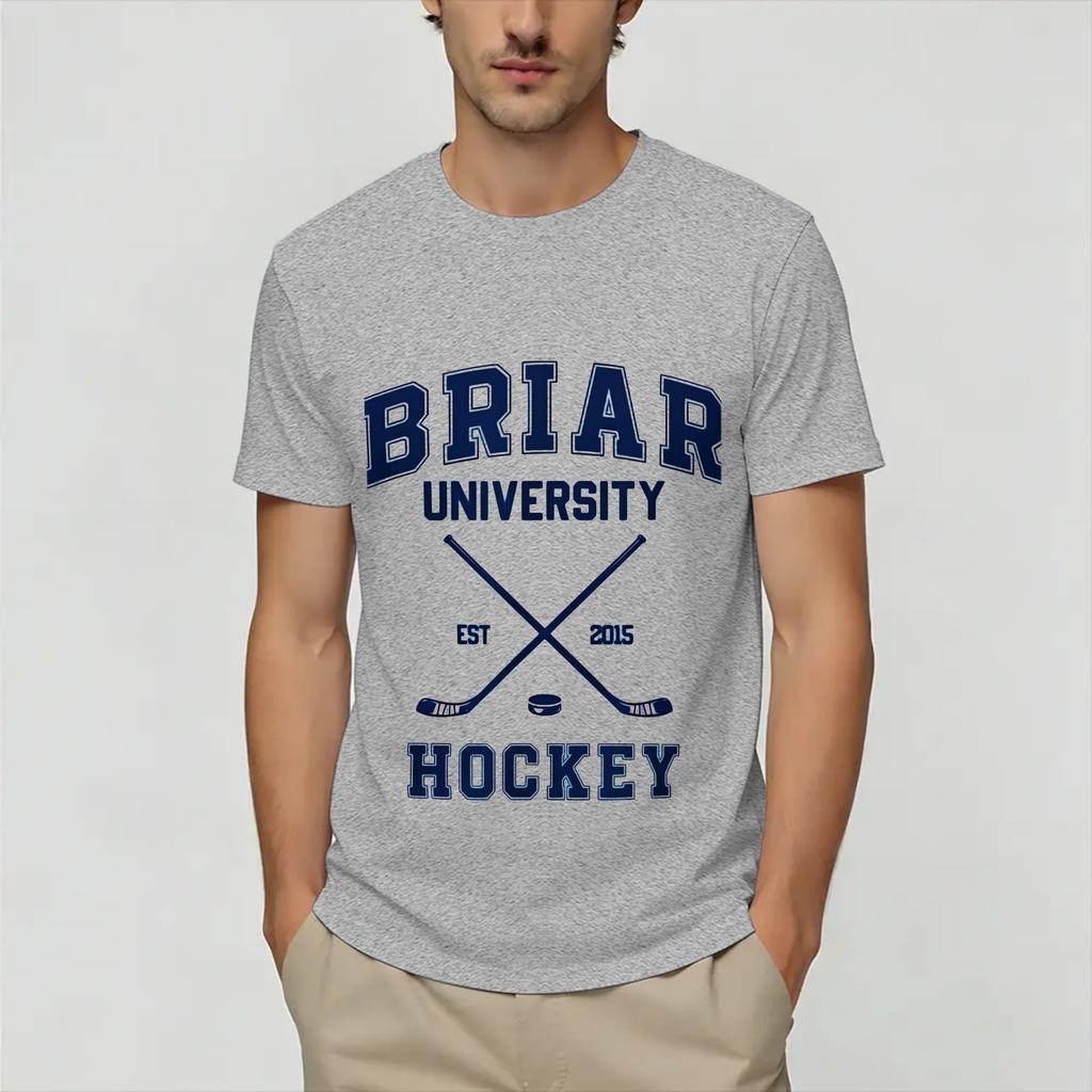 Briar U Hockey Off Campus TShirt for Unisex Vintage 100 Cotton Tees Crew Neck Short Sleeve T Shirt 4XL 5XL 6XL Clothing