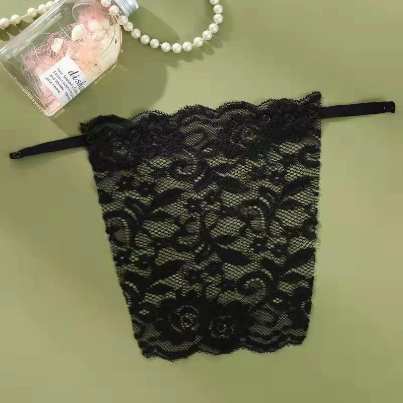 Women Quick Easy Clip-on Lace Fragment Camisole Bra Insert Wrapped Chest Tube Tops Fake Collar For Women's Low Cut Clothing