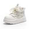 Leather thick-soled high-top women's 2026 spring and autumn new versatile leisure sports breathable student board shoes