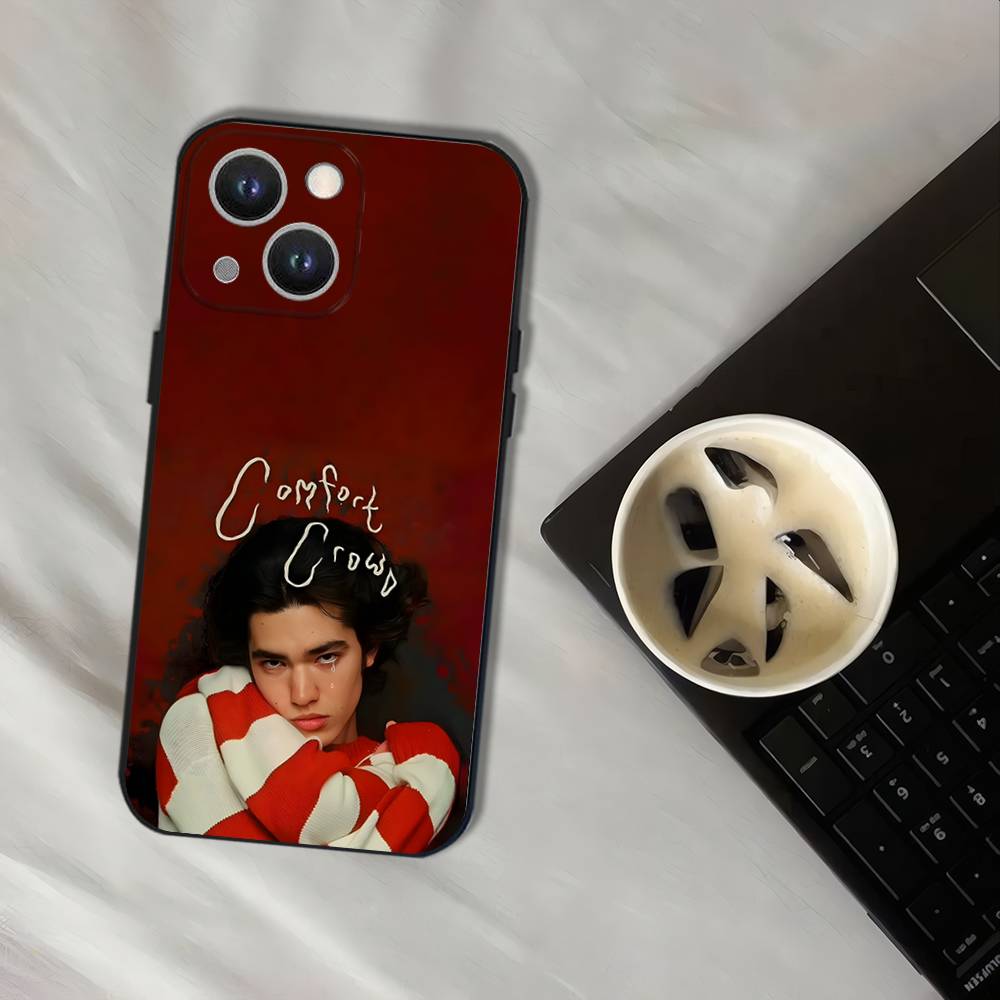 Чехол для телефона C-Conan Gray Wishbone для iPhone 17,16,15,14,13,12,11,Pro,XS,Max,XR,Plus,E,SE4,Mini Черный Ударопрочный Мягкий Чехол