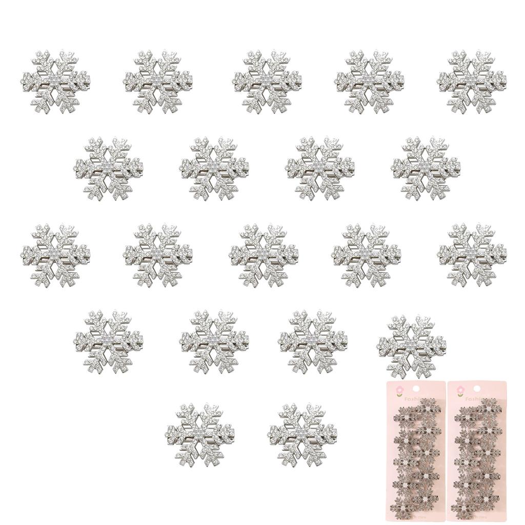 Супер Вспышка Высококлассная Заколка для волос в виде рождественской снежинки с бриллиантами, Металлическая заколка для челки, Аксессуары для волос