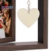 Фоторамка, двухсторонняя вращающаяся деревянная фоторамка - с выгравированным сердечком, подарок для папы, мужа, друга