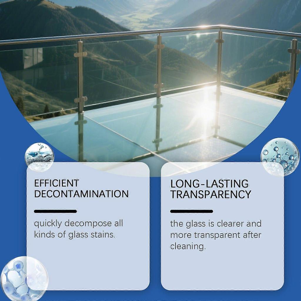 Glass cleaner removes stains without leaving marks, bright as new, clear vision home cleaning spray 1