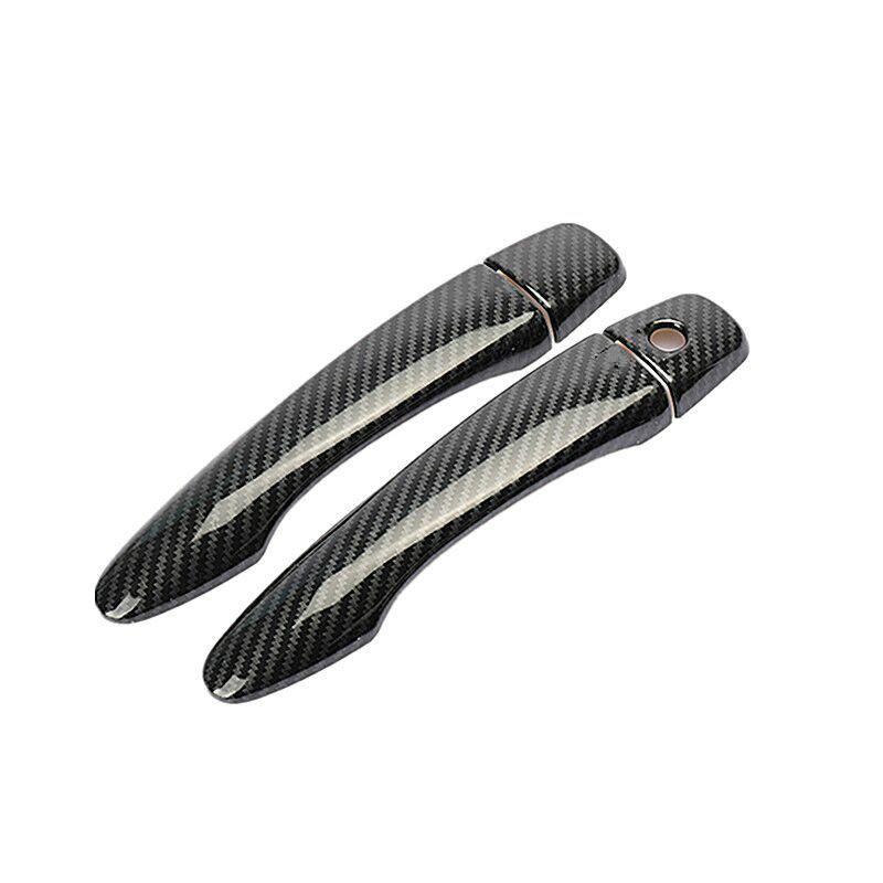 Carbon Fiber Car Door Handle Cover Trim Stickers For Nissan March Micra 2017 2018 Car Styling