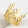 Baroque Dance Crown Birthday Cake Decoration Children's Alloy Round Gold Silver Small Crown Headdress