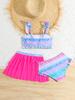 3 шт./компл. купальники для девочек, верх, низ, юбка, детские бикини, детский купальный костюм, купальник, пляжная одежда