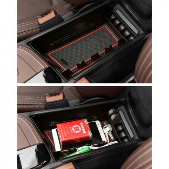 Органайзер-подстаканник в подлокотник для BMW X1 2016 2017 2018, лоток для перчаток в центральной консоли