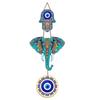 Designer Elephant Wooden Wall Hanging for Home Decor | Hamsa Hand Decoration for Livingroom