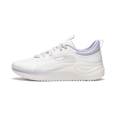 Li Ning Easy Fit V2 Мягкие, эластичные, дышащие, амортизирующие, прочные, низкие, повседневные кроссовки для бега, женские, белые, фиолетовые, ARSU002-1