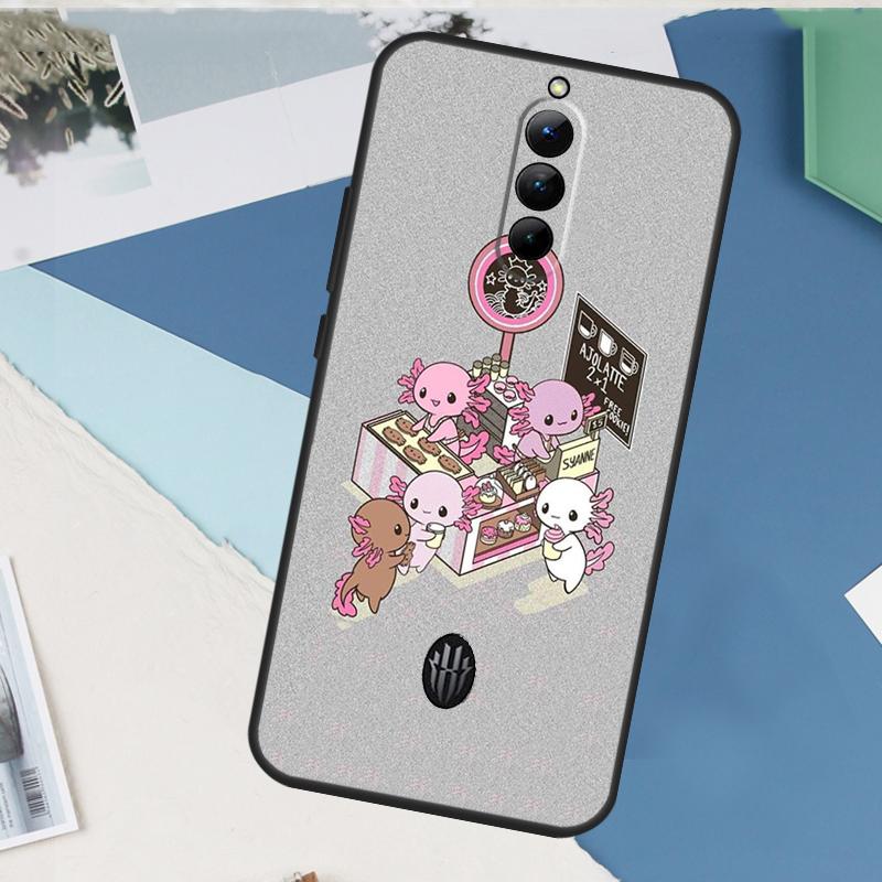 Милый чехол с аксолотлем для ZTE Nubia Red Magic 10S 11 10 9 8 8S 9S Pro Plus 6 7 6S 7S Pro 5G 6R 10 Air