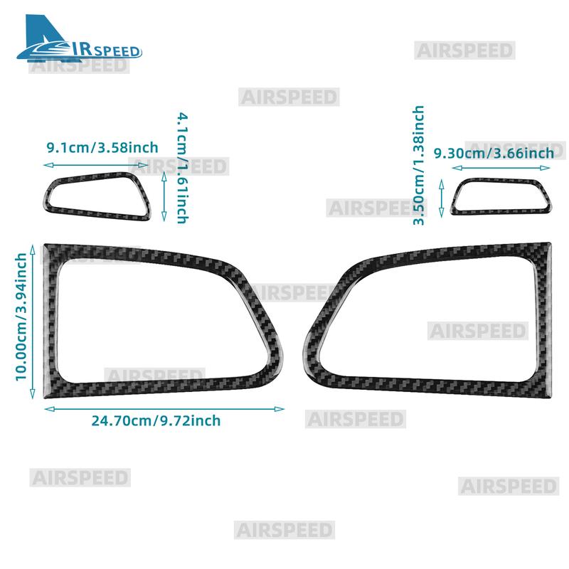 Soft Carbon Fiber Sticker For Renault Megane 4 2016 2017 2018 -2025 Car Center Console Side Air Outlet