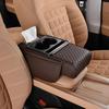 Универсальный чехол на подлокотник автомобиля, несколько отделений, простая установка, чехол на центральную консоль автомобиля с 2 подстаканниками