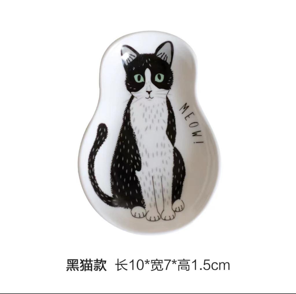 Японский милый котенок Суши Соевый соус Тарелка Закуски Приправа Тарелка Керамическая маленькая тарелка Кухонные принадлежности Животное Керамическая посуда