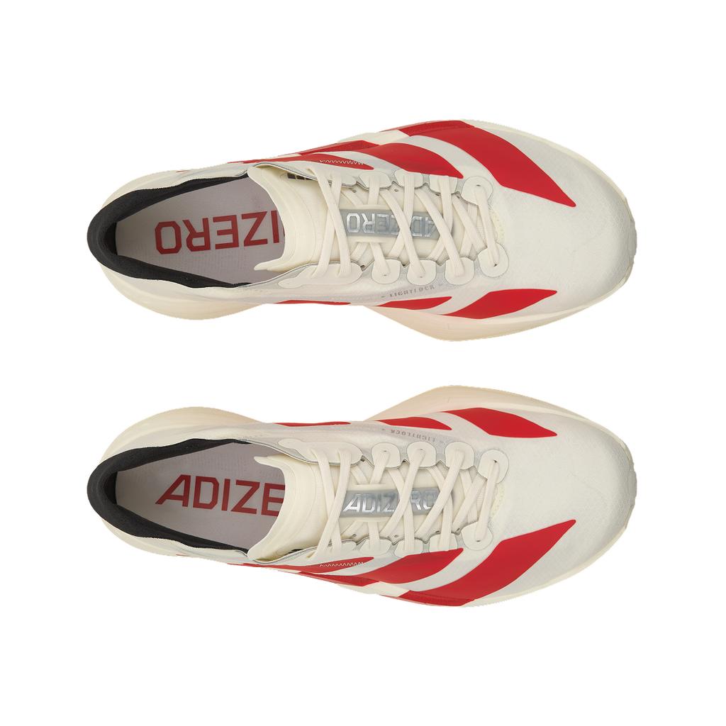 adidas Adizero Adios Pro 4 Бегать - значит жить! Мужские кроссовки кремовые молочно-белые алые JR6363