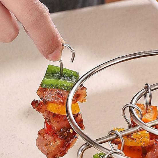 Решетка для аэрофритюрницы с 12/24/36/48 шампурами из нержавеющей стали, вертикальная для мяса