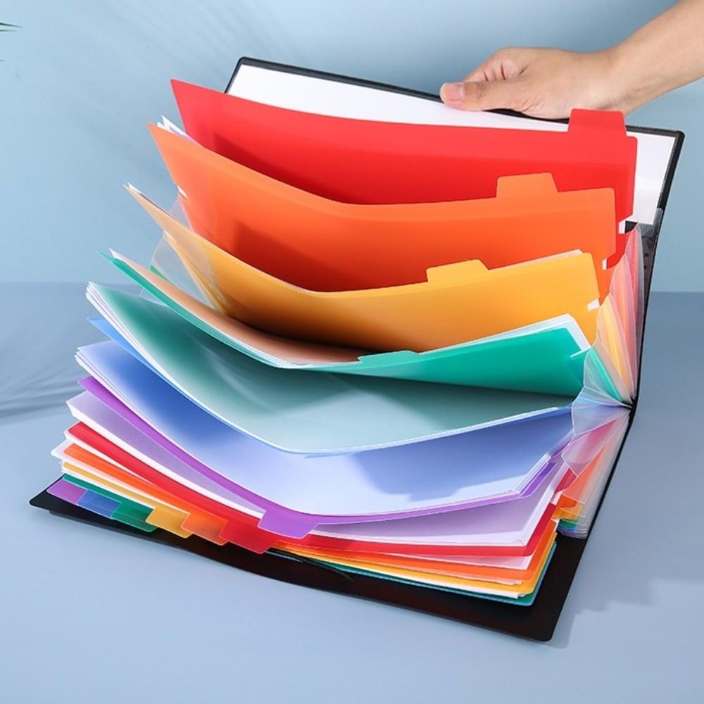 Large-capacity A4 Partition Folder with 12 Pockets Portable Documents Organizer Coupon