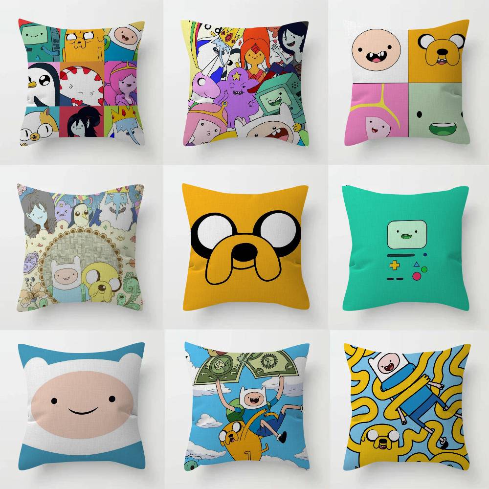 Cushion Cover Inches Farmhouse Decor Home Throw Pillow Covers for Anime AAdventure Times Couch Decorations
