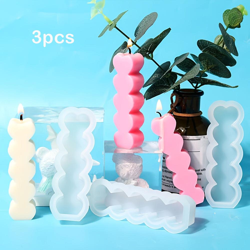 3pcs DIY Drip Glue Mold 5-in-1 Love Candle Silicone Mold New Product Atmosphere Candle Atmosphere