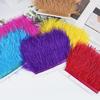 8-10Cm Ostrich Feather Wedding Dress Diy Performance Clothing Accessories Feather Tassel Including Webbing