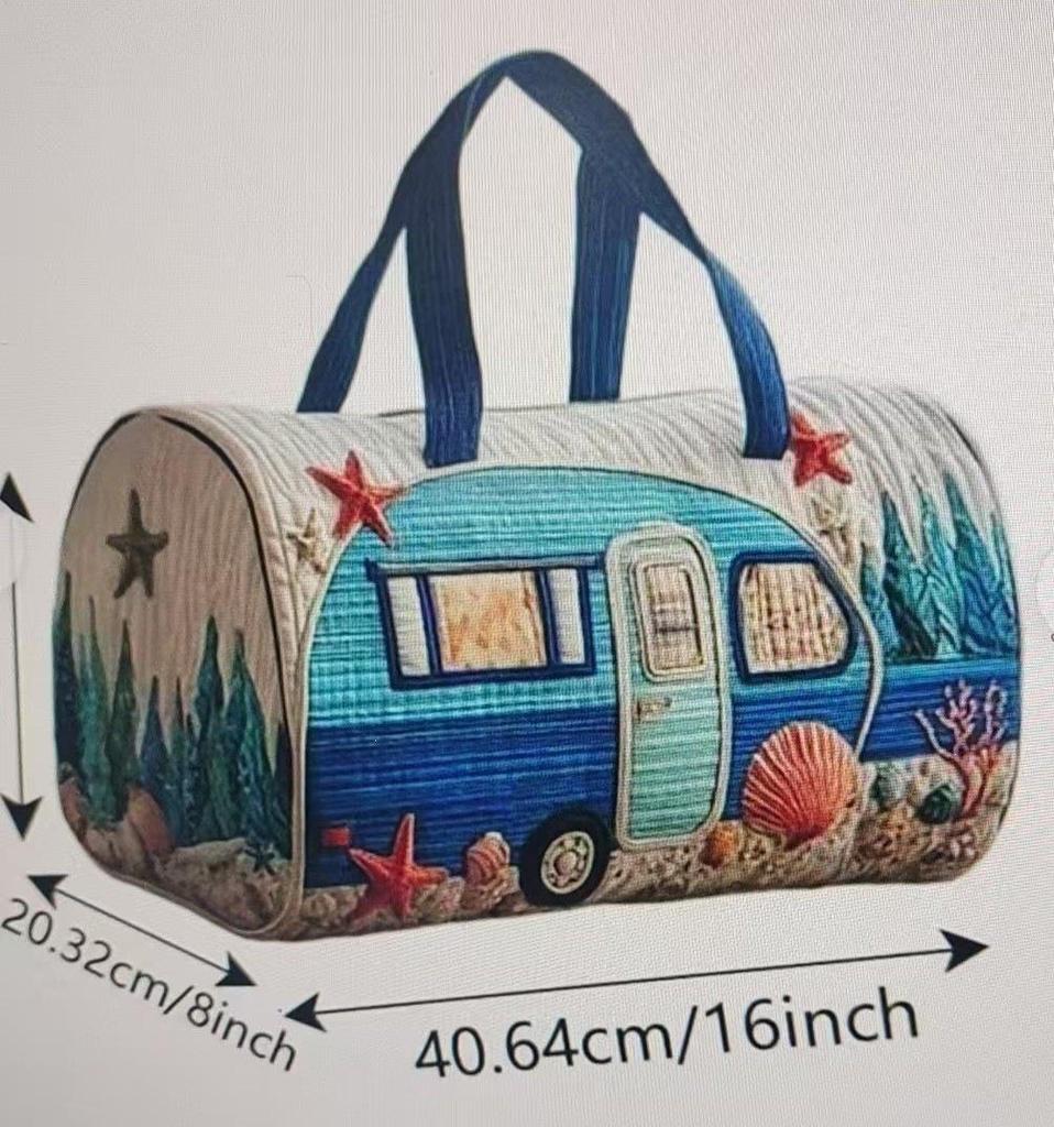 3D Ретро сумка-баул VW Bus для путешествий и спортзала: Мода для коротких дистанций