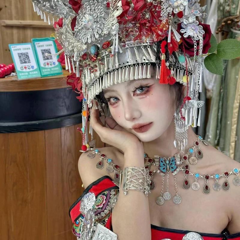 Ретро-ожерелье с кисточками из стразов, двухслойное, на талию и голову, в стиле бохо для танцев