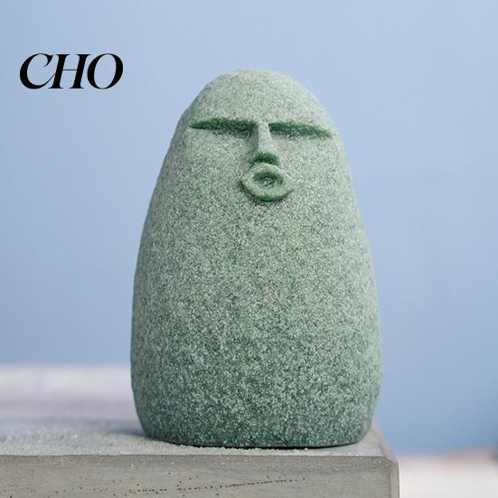 Durable Tea Pet Cute Stone Primitive Man Figurine Funny Stoneman Statue Carving Face Personalized Table Accessory Decoration for Garden Home