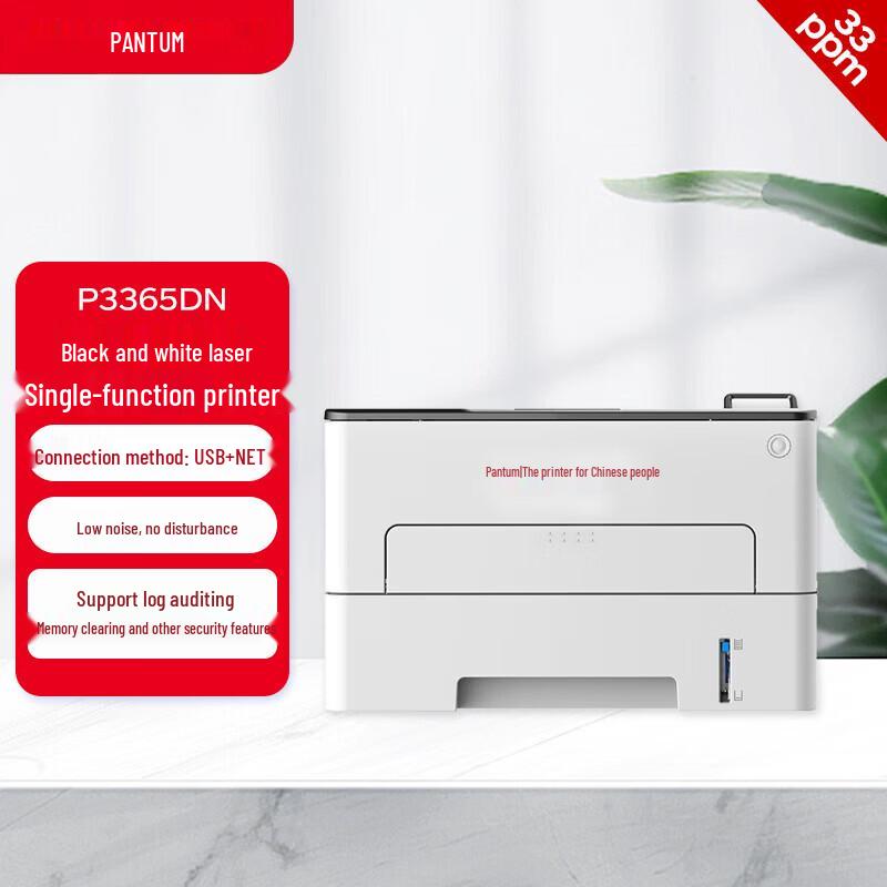 Pantum P3365DN Auto Duplex A4 Monochrome Laser Printer CN plug (adapter included)