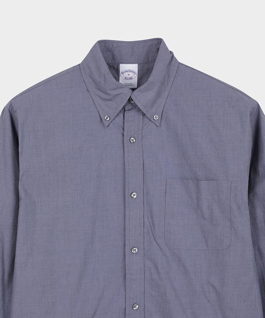 РубашкаBROOKS BROTHERS Friday End-On-End (военно-морской флот) (Bbthmm3399Qef)