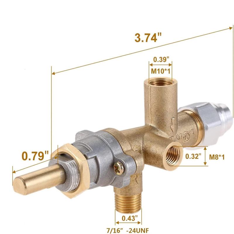 Газовый обогреватель для патио на пропане, обогреватель для помещения и уличный обогреватель для патио, сменный основной блок управления, латунный предохранительный клапан с портом для запальника