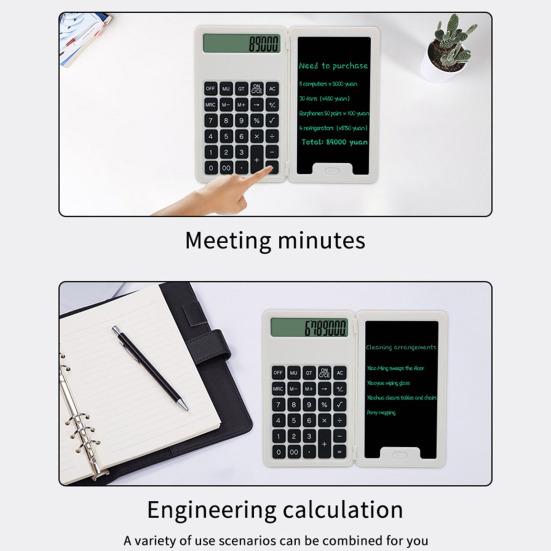 Портативный калькулятор с блокнотом 12-значный дисплей Большой дисплей Интеллектуальный настольный калькулятор с питанием от аккумуляторной батареи