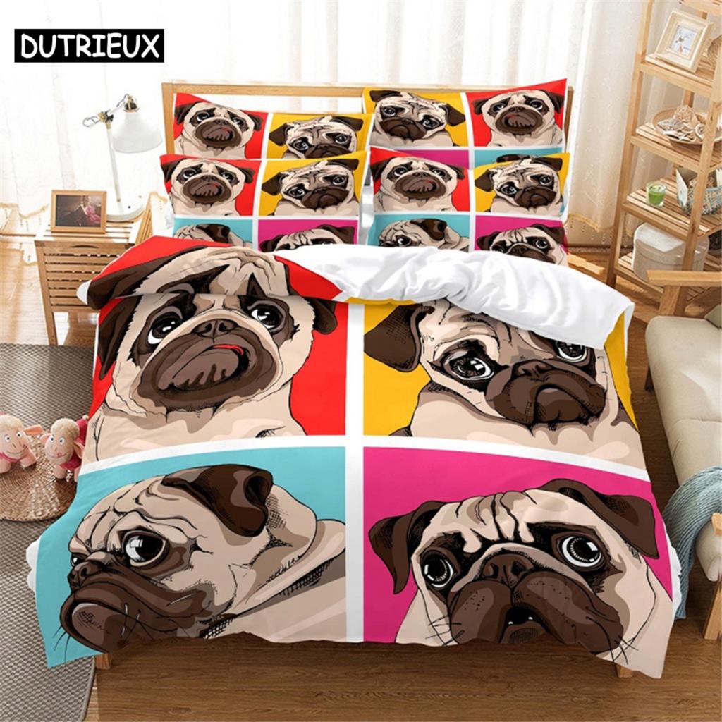 Комплект постельного белья для собак 3D Queen Bedding Duvet Cover Set Bedding Bed Cover Cotton Queen Bed Cover Set Bed Set Bedding