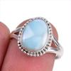 Natural Republic Larimar Gemstone 925 Solid Sterling Silver Gift Ring S.7 Q8G00