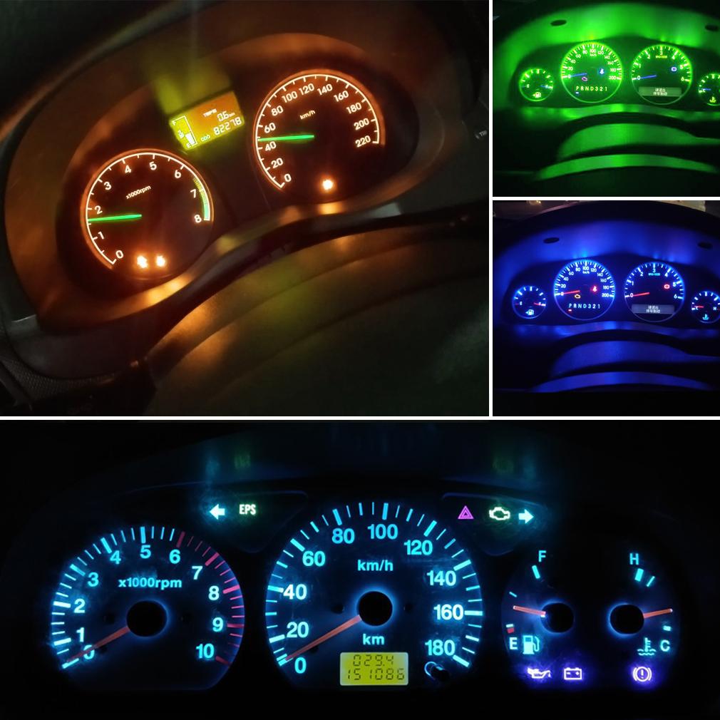 6 шт. T3 светодиодные T4.2 T4.7 светодиодные лампы Canbus 3030SMD освещение салона автомобиля индикатор клин приборной панели обогреватель лампа 12 В авто