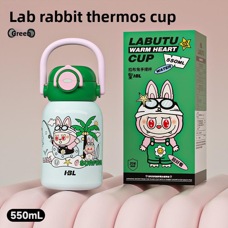 Милая мультяшная детская чашка-термос большой вместимости, с высокой ценностью, с двойной соломинкой для питья, портативная уличная чашка для воды для мальчиков и девочек