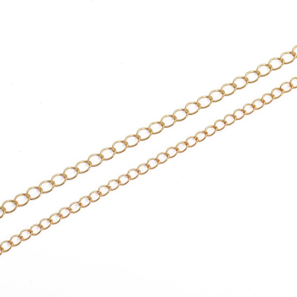 1 метр медная цепочка хвостовая цепь для DIY ожерелья, браслета, изготовления ювелирных изделий, аксессуары для рукоделия