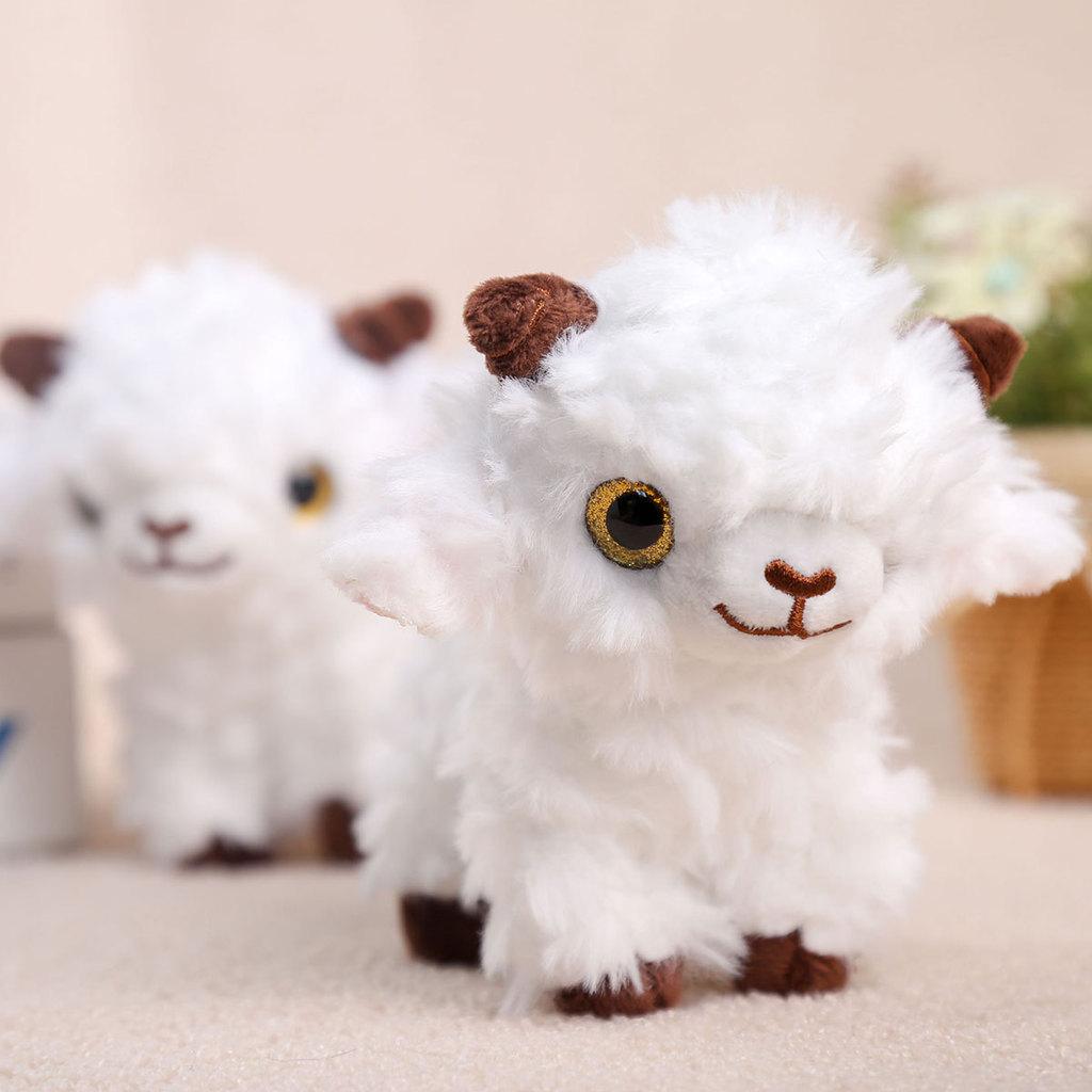 Miniature Sheep Plush Doll With Pp Cotton Filling For Bag Charm And Collectible Gift Items