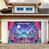 One item, an 8x6 feet polyester movie night backdrop, 2D studio banner, universal holiday and seasonal decorationsDJH