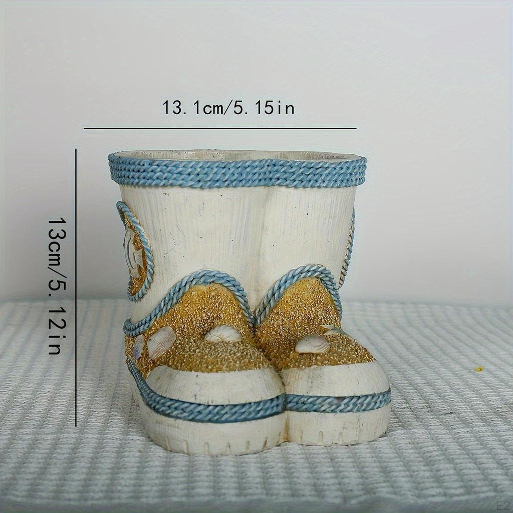 Boot Planter Vase Unique Creative Eye Catching Resin Ornament Centerpiece for Celebrations Birthdays