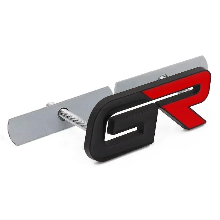 3D Metal GR Letters Front Grill Emblem Badge Rear Trunk Sticker Decals for S4 Corolla CHR RAV4 Yaris Prado Prius Camry JH4