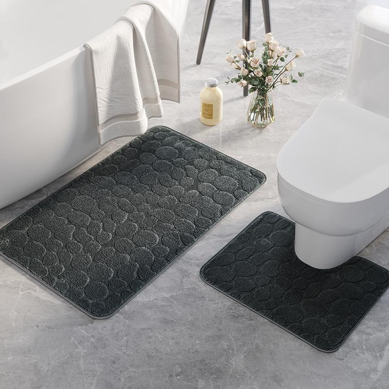 New Cobblestone Floor Mat Home Bathroom Bathroom Door Absorbent Non-slip Mat Bedroom Entry Carpet