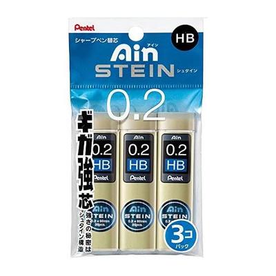Стержень для механического карандаша Pentel Ain STEIN, 0,2 мм, HB, XC272WHB3P, 3 шт.. Неломающийся, но гладкий стержень со структурой STEIN. Усиленный кремниевый каркас